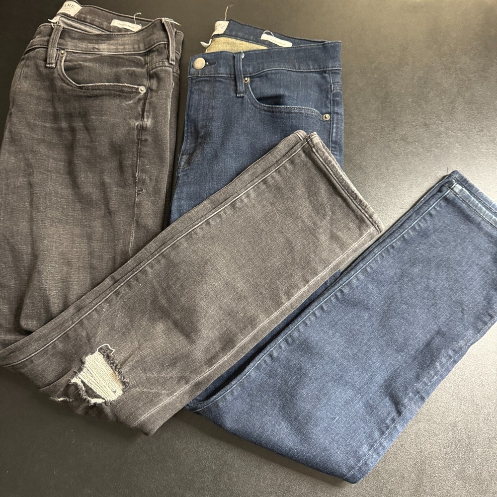 FRAME Jeans Distressed Women's Cargo L'Homme Skinny